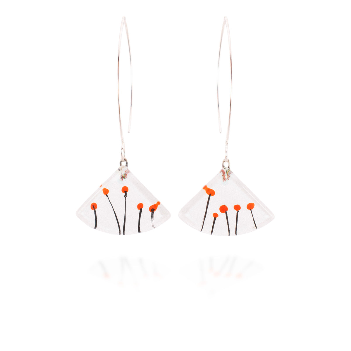 Poppy Dance Fan Earrings