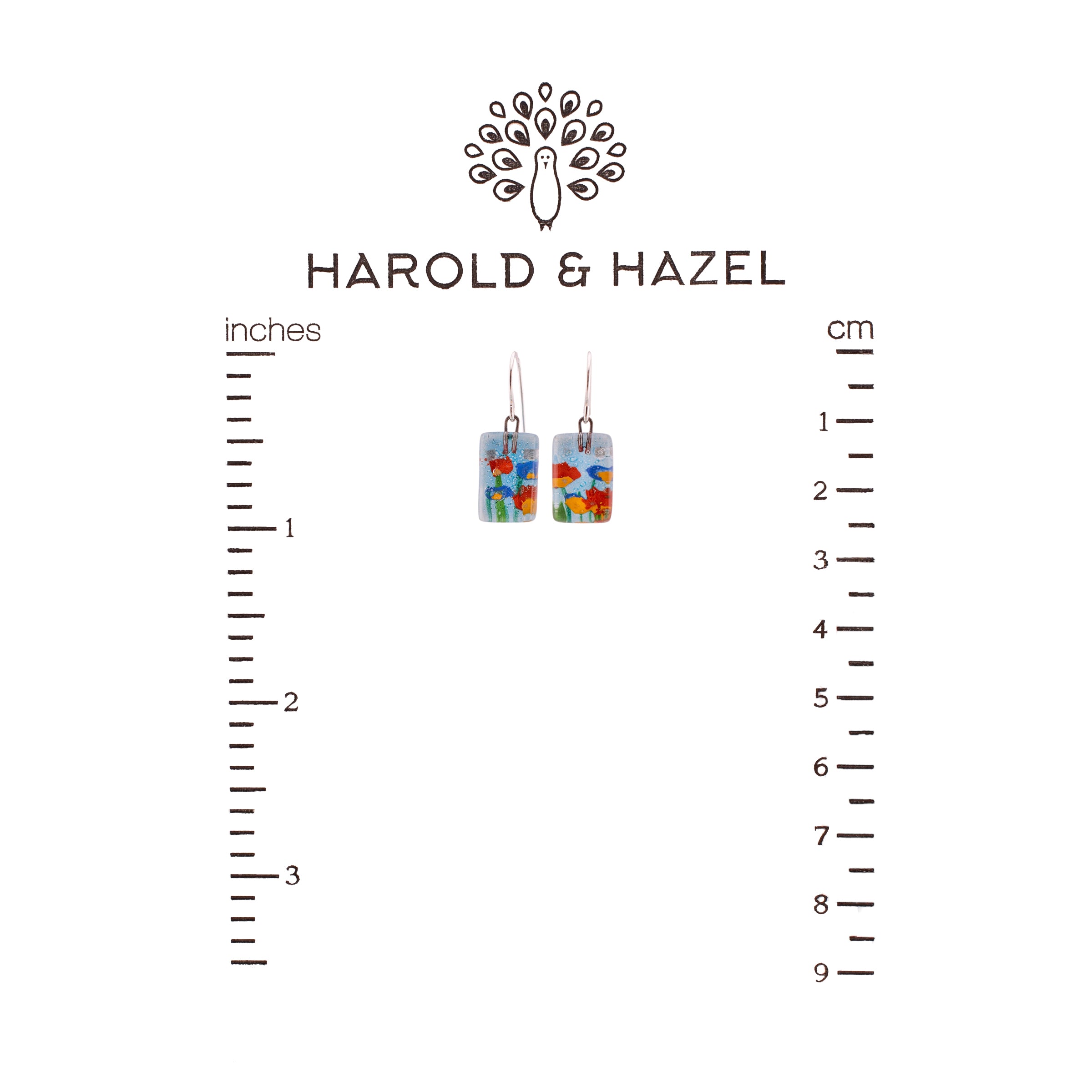 Stream Flowers Rectangle Earrings