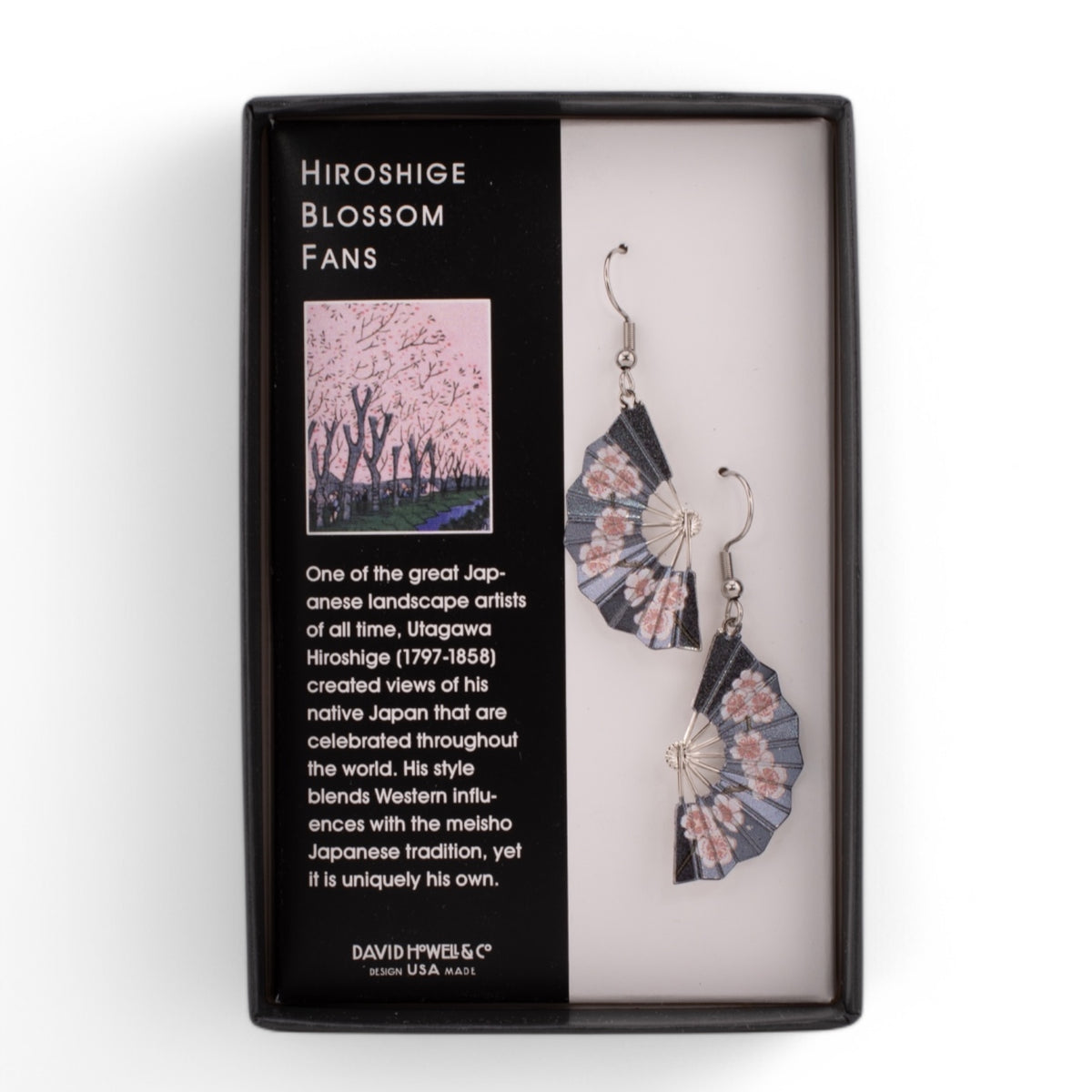 Hiroshige Blossom Fan Earrings