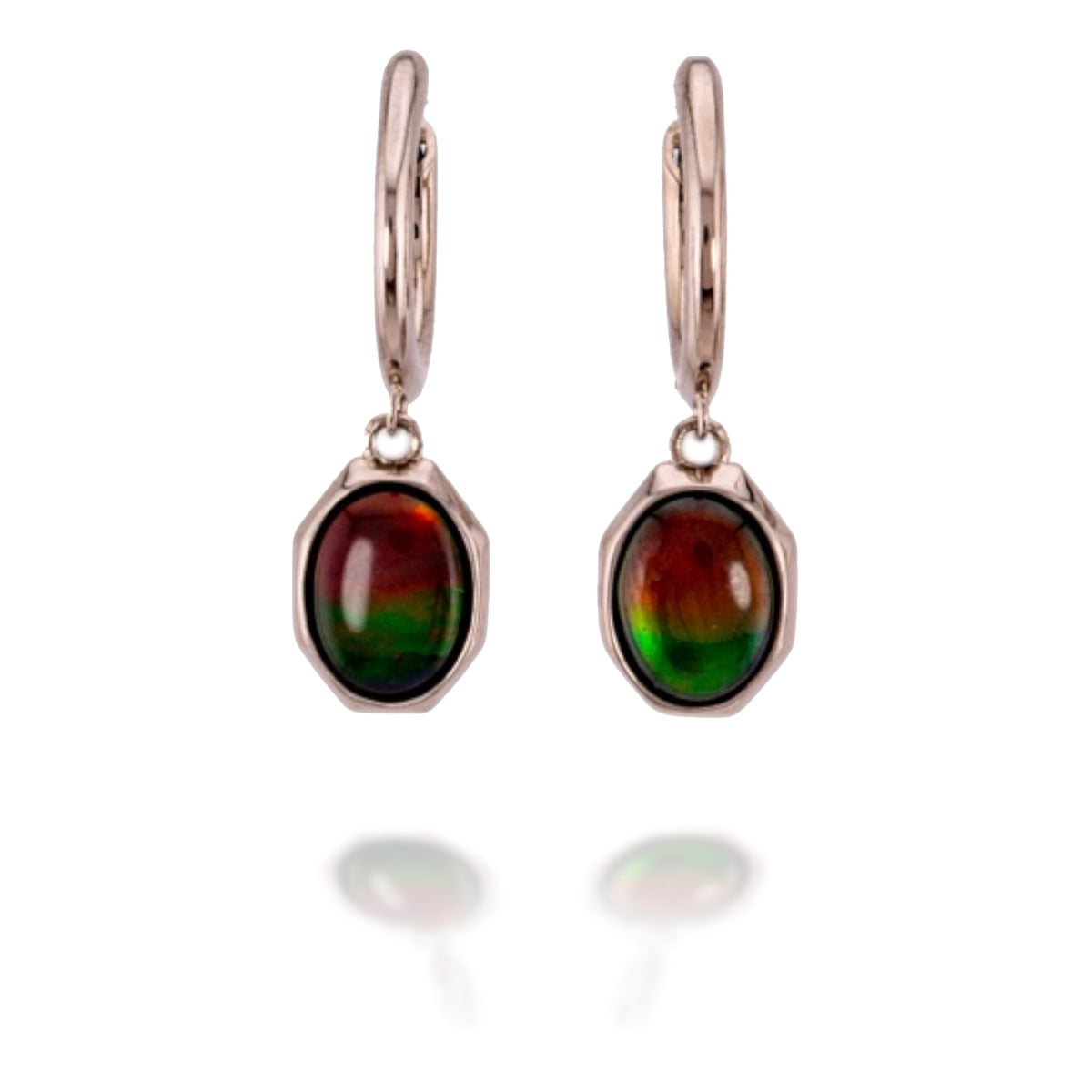 Ammolite Oval Earrings (Final Sale)