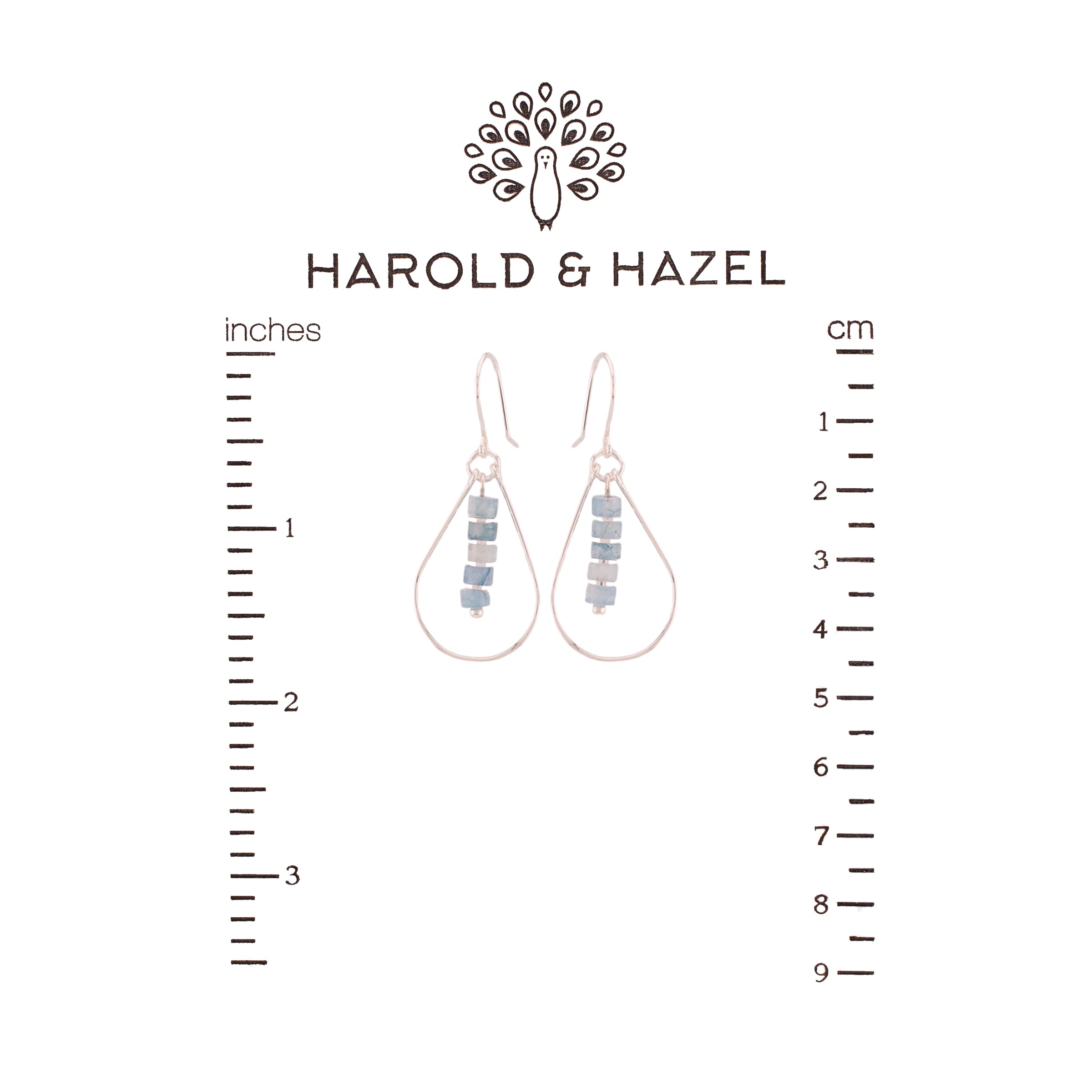 Aquamarine Beaded Earrings