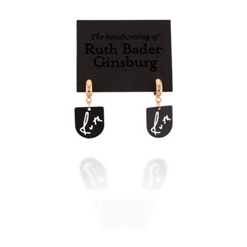 Ruth Bader Ginsburg Handwriting Earrings