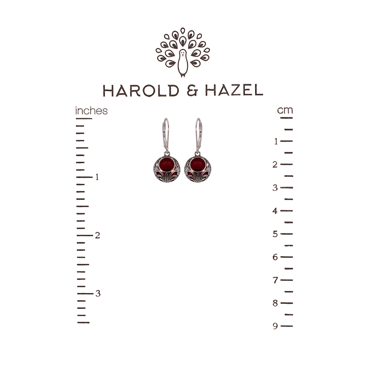 Lace Drop Earrings (Ruby) ♻️