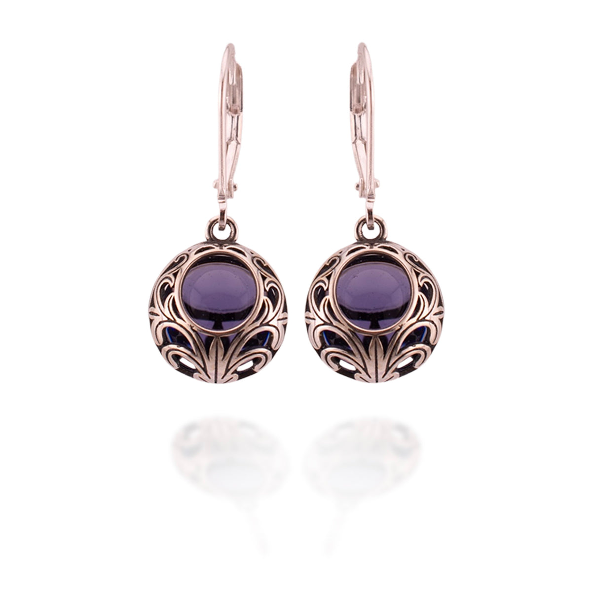 Lace Drop Earrings (Amethyst) ♻️