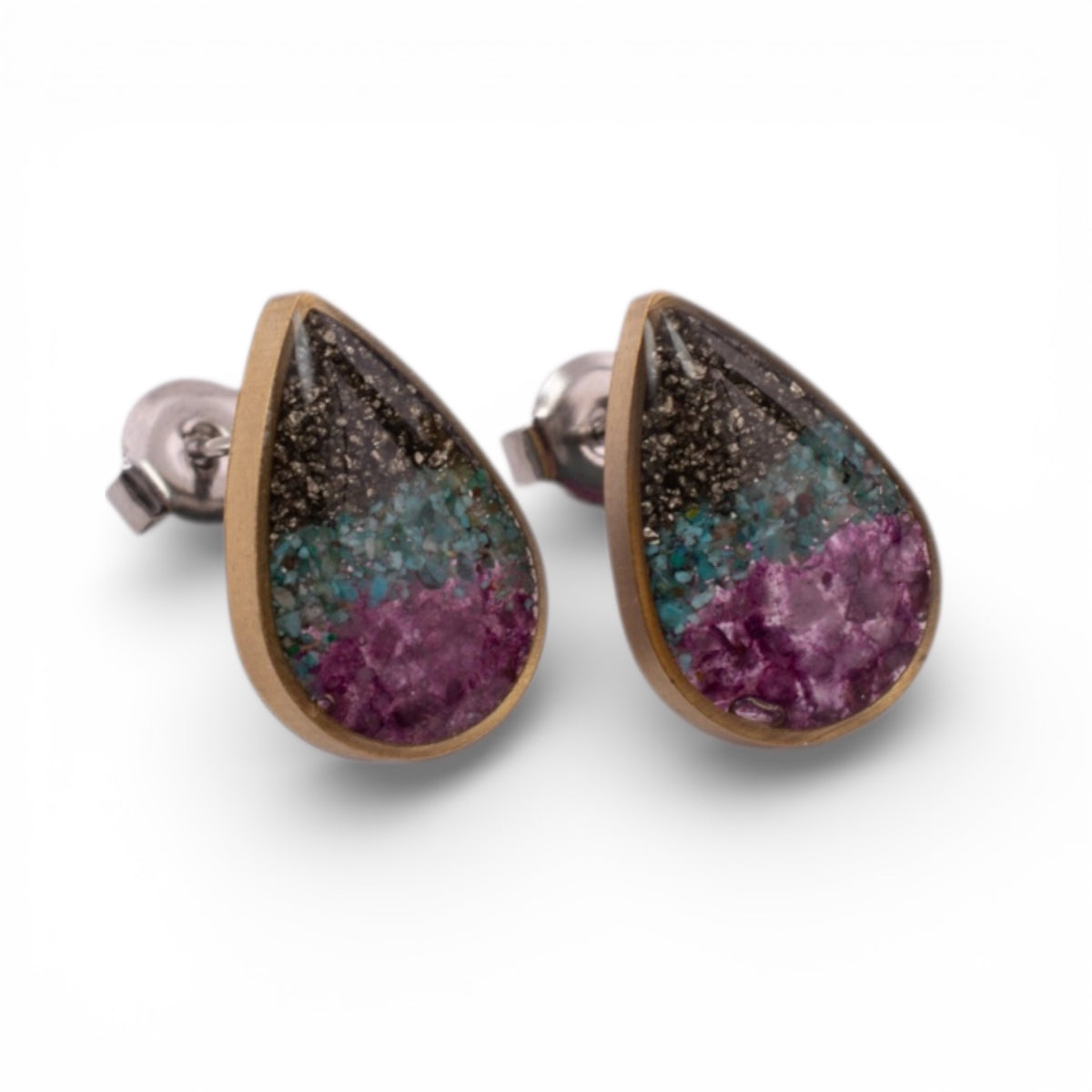 Colorfall Post Earrings (Lepidolite)
