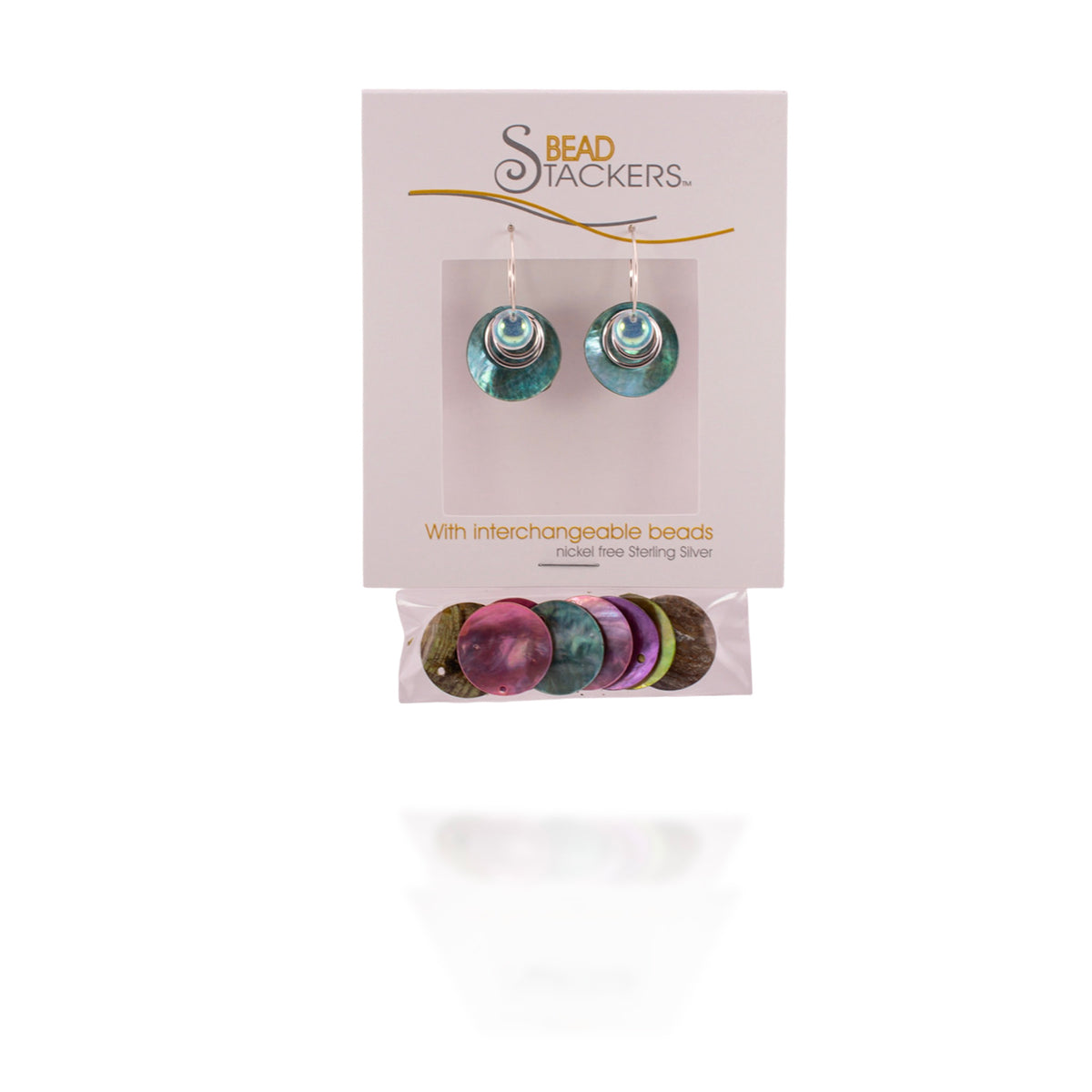 Bead Stackers Interchangeable Earrings (Shell)