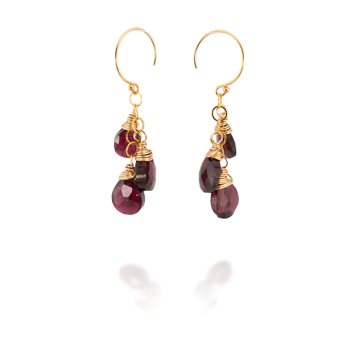 Crimson Cascade Earrings