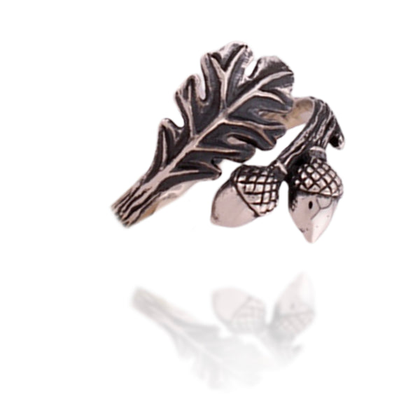 Oak and Acorn Adjustable Ring ♻️