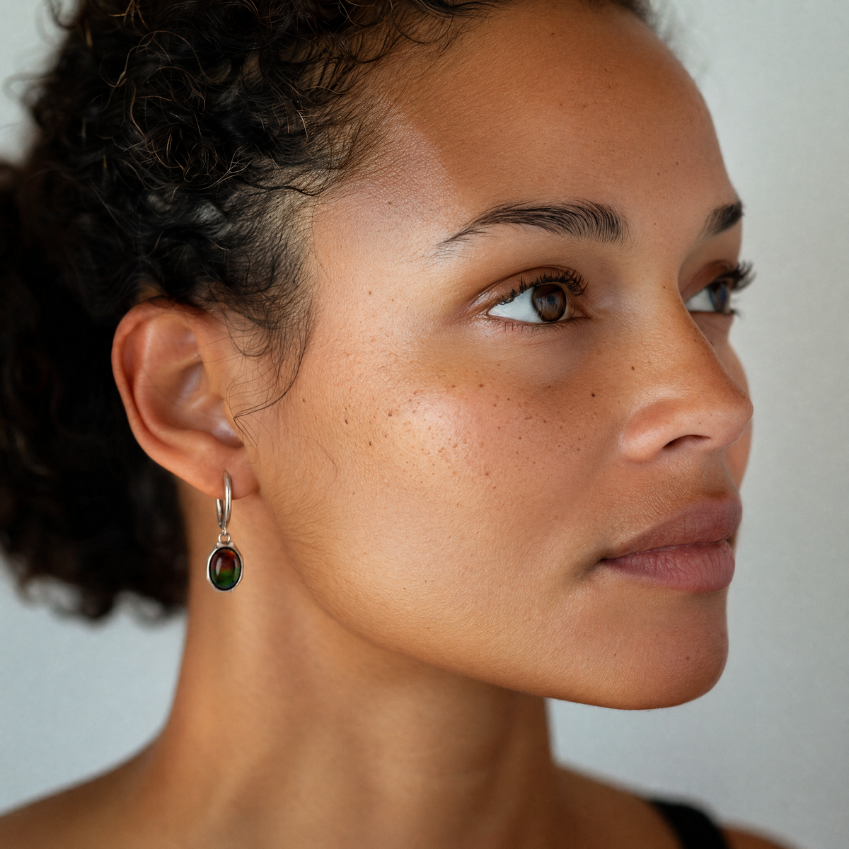 Ammolite Oval Earrings (Final Sale)