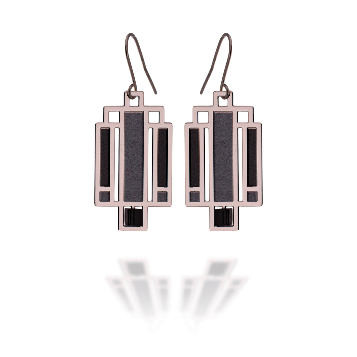 Frank Lloyd Wright Willits House Earrings (Black)