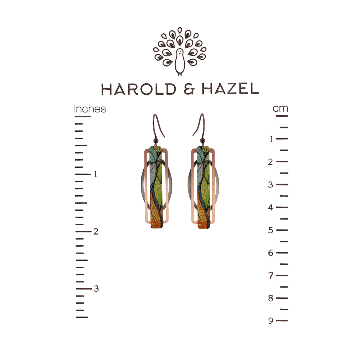 Mosaic Leaf Earrings