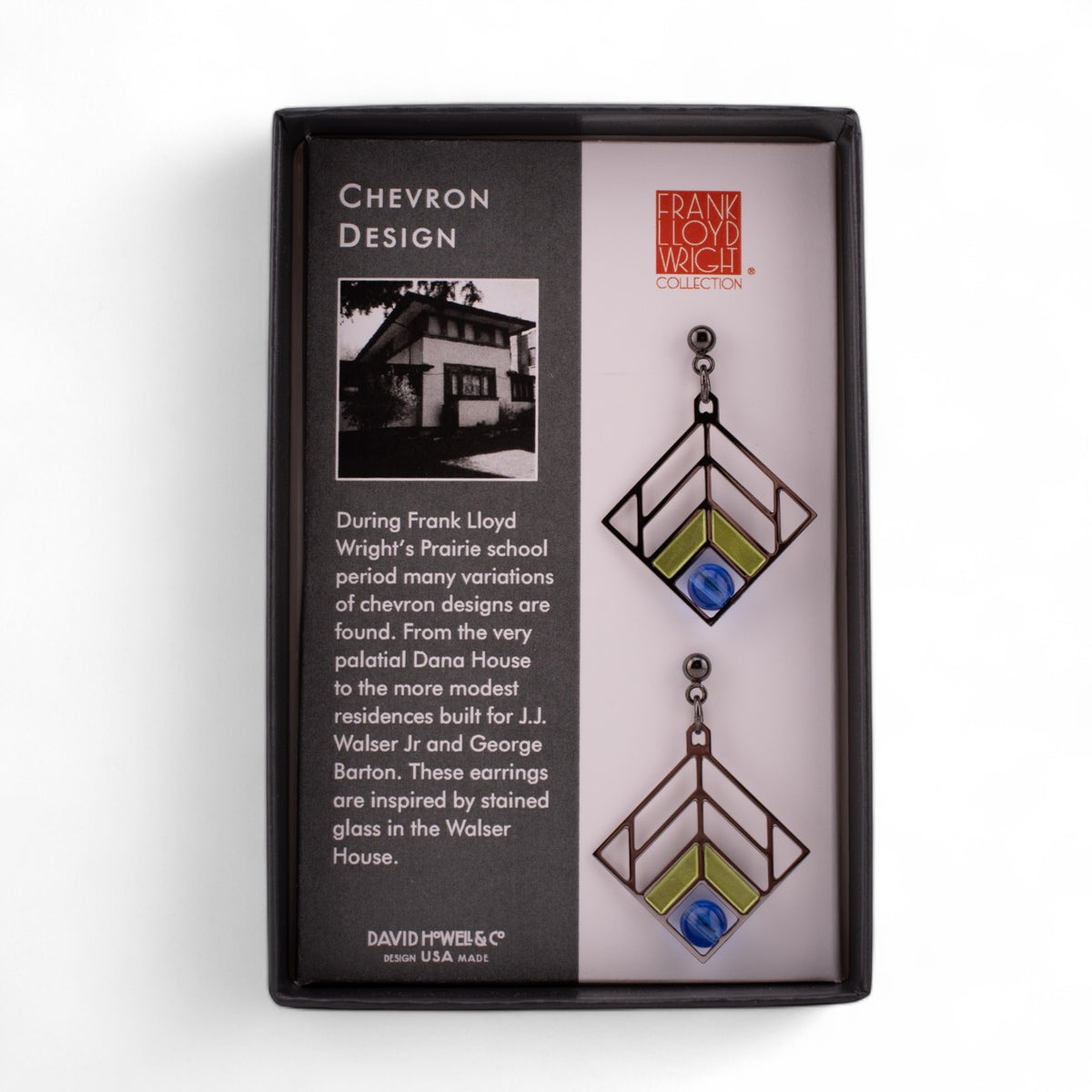 Frank Lloyd Wright Chevron Earrings