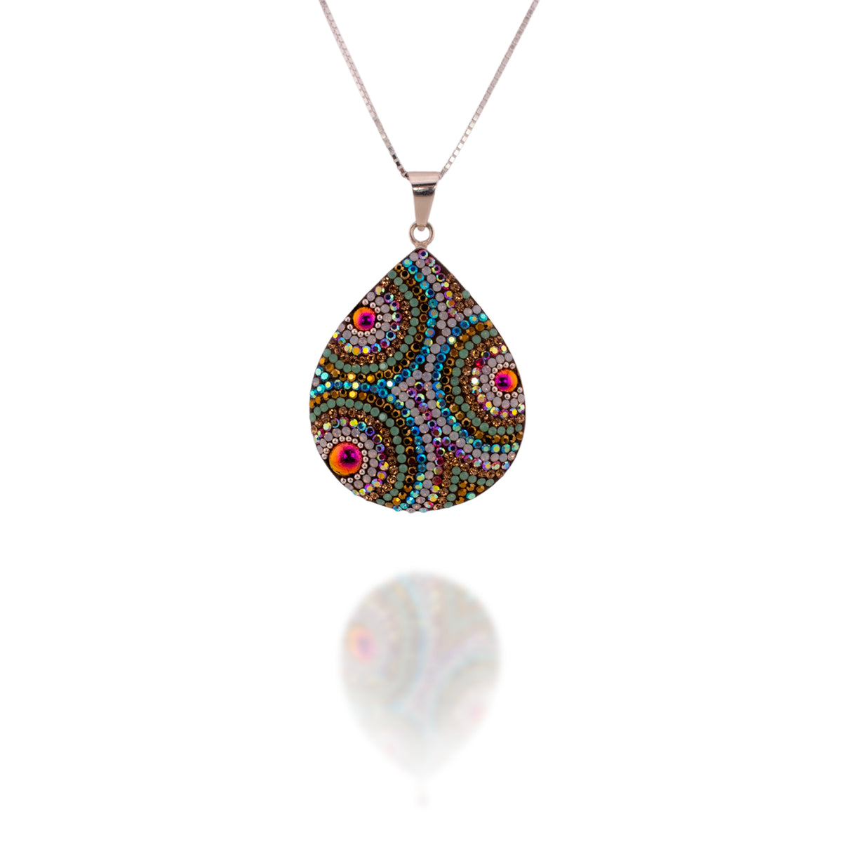 Radiant Pear Pendant (Rose Dew)