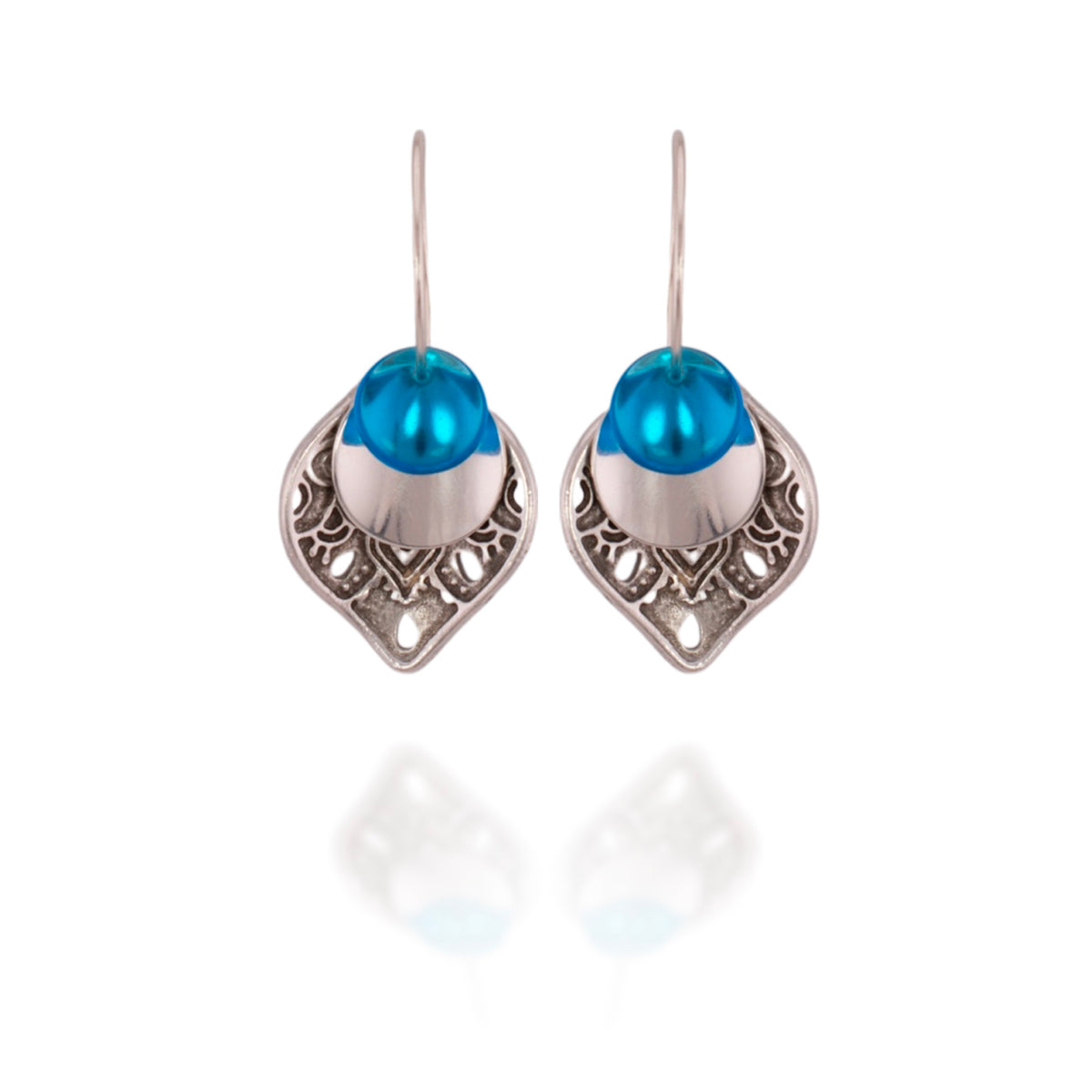 Bead Stackers Interchangeable Earrings (Engraved Pewter)