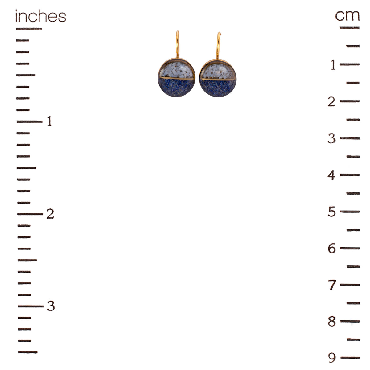 Horizon Earrings (Blue Opal + Lapis)