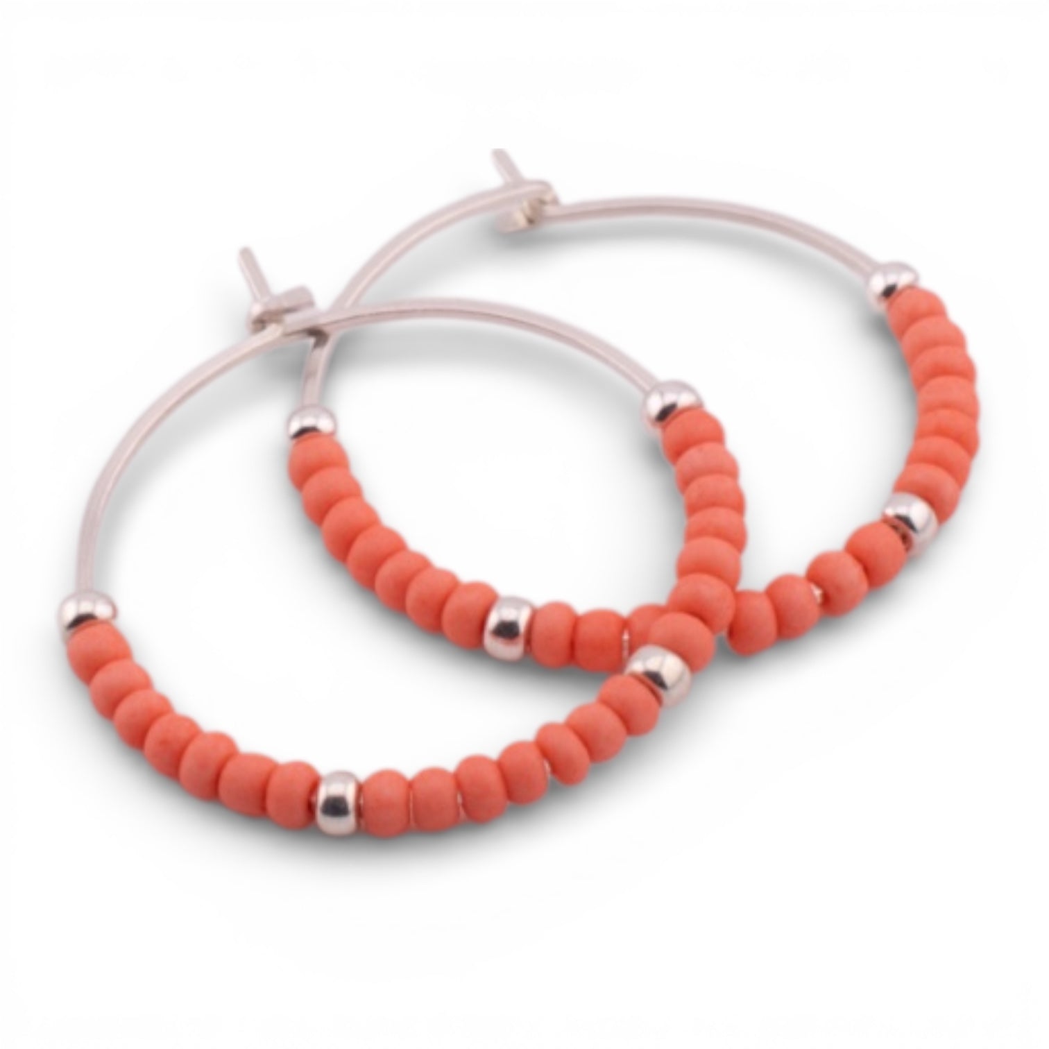 Coral Line Hoops
