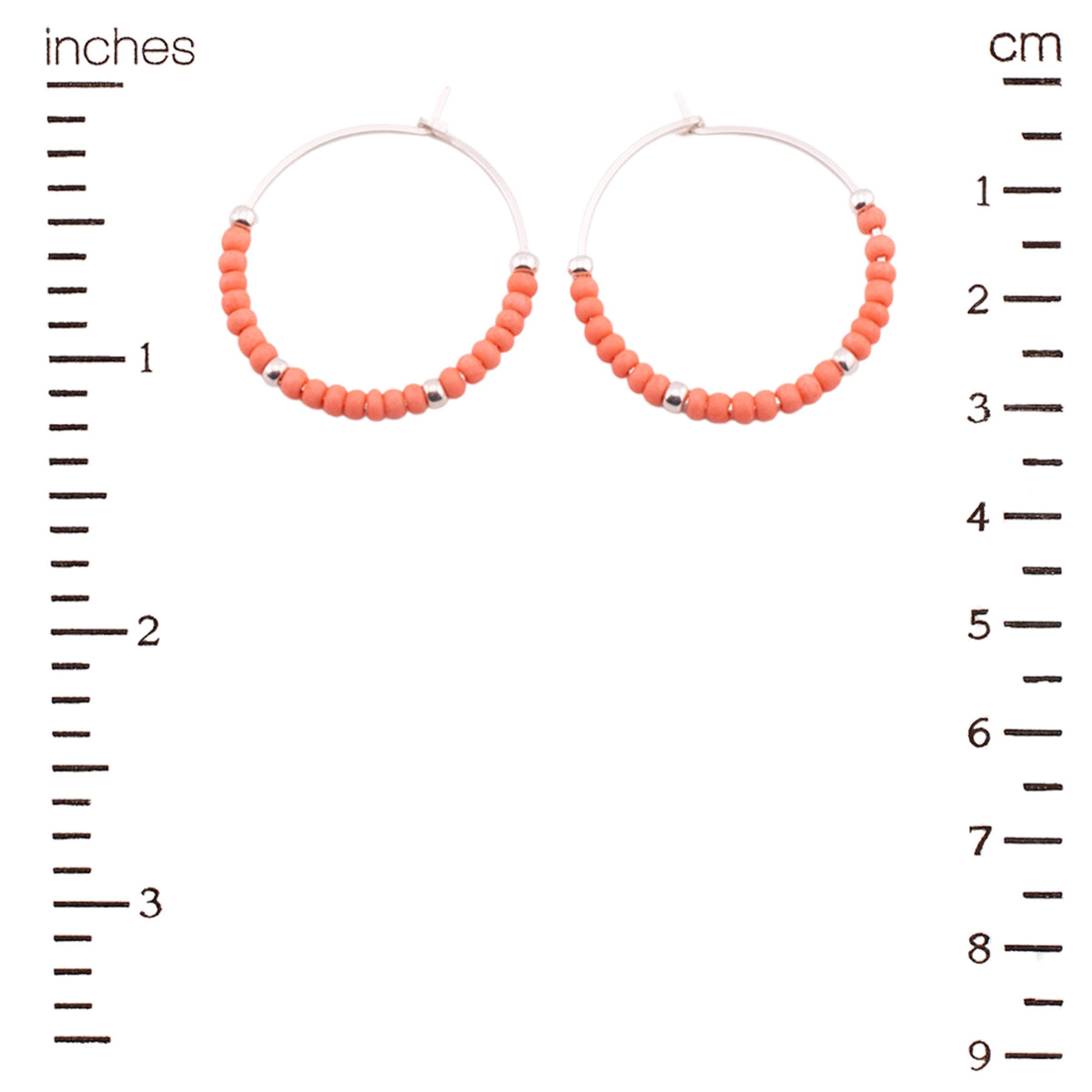 Coral Line Hoops