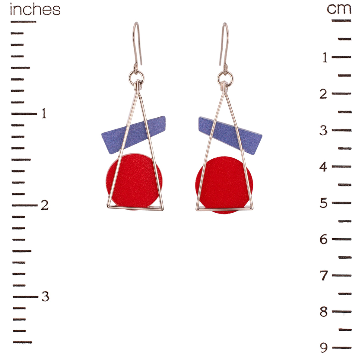 Kandinsky Triangle At Rest Abstract Earrings