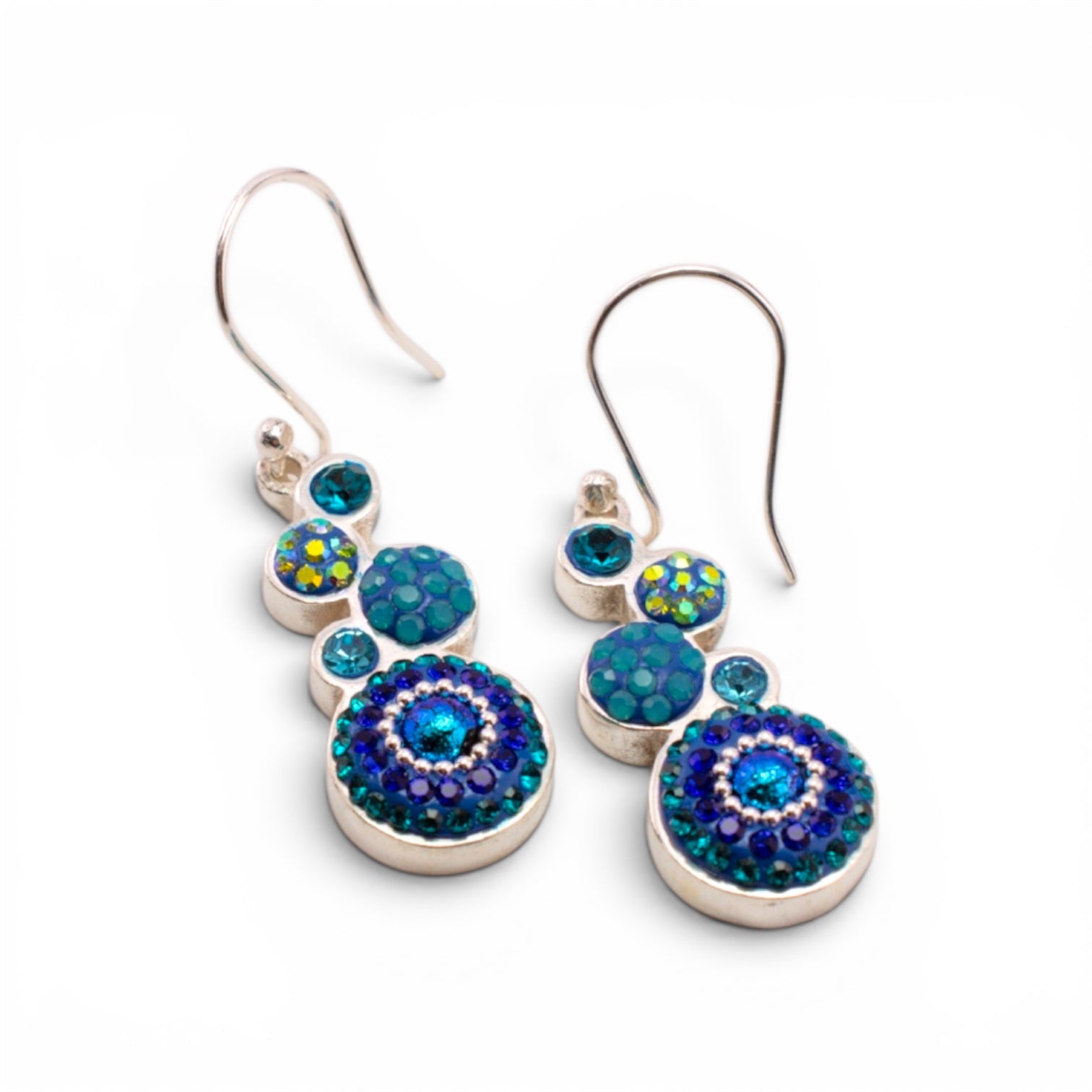 Bold Stacked Circles Earrings (Wave)