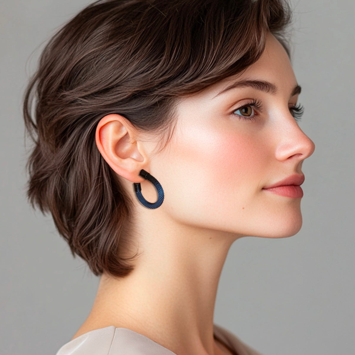 Midnight Current Hoop Earrings
