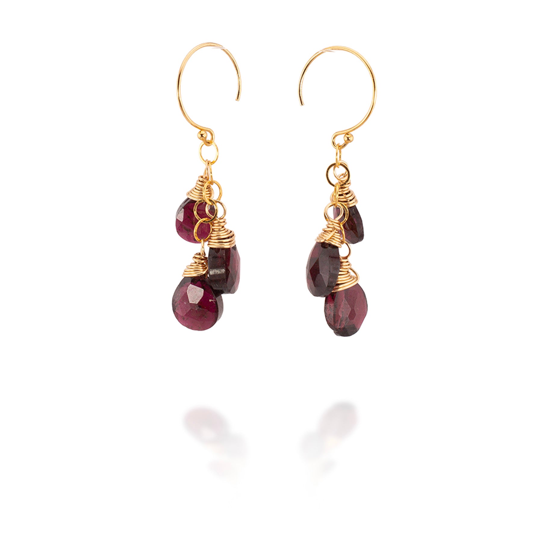 Crimson Cascade Earrings