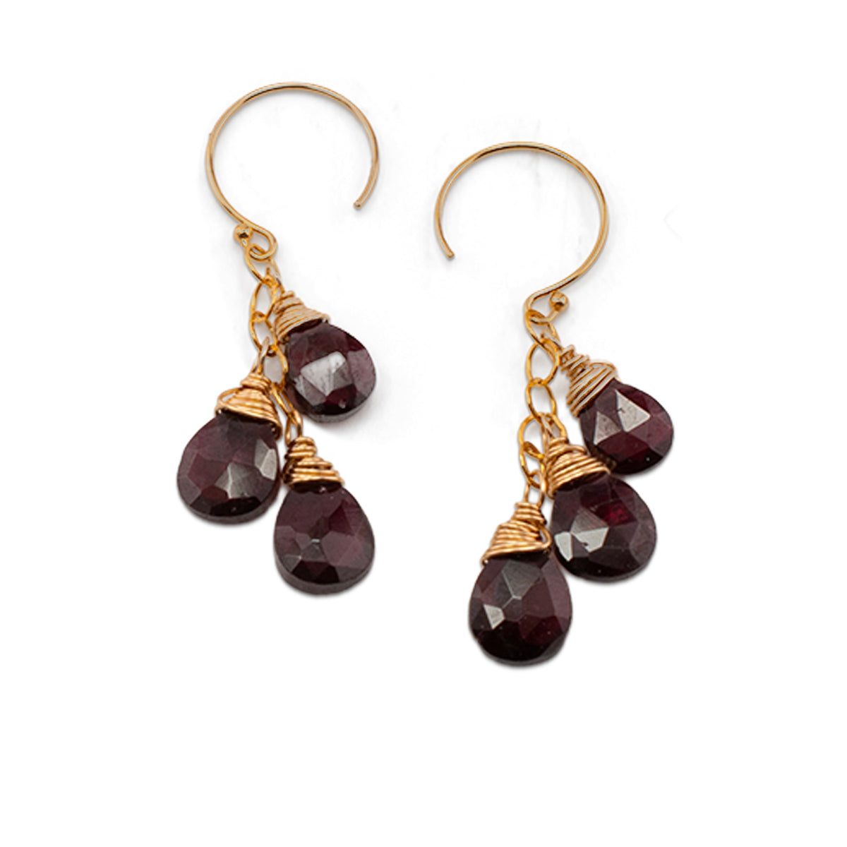 Crimson Cascade Earrings