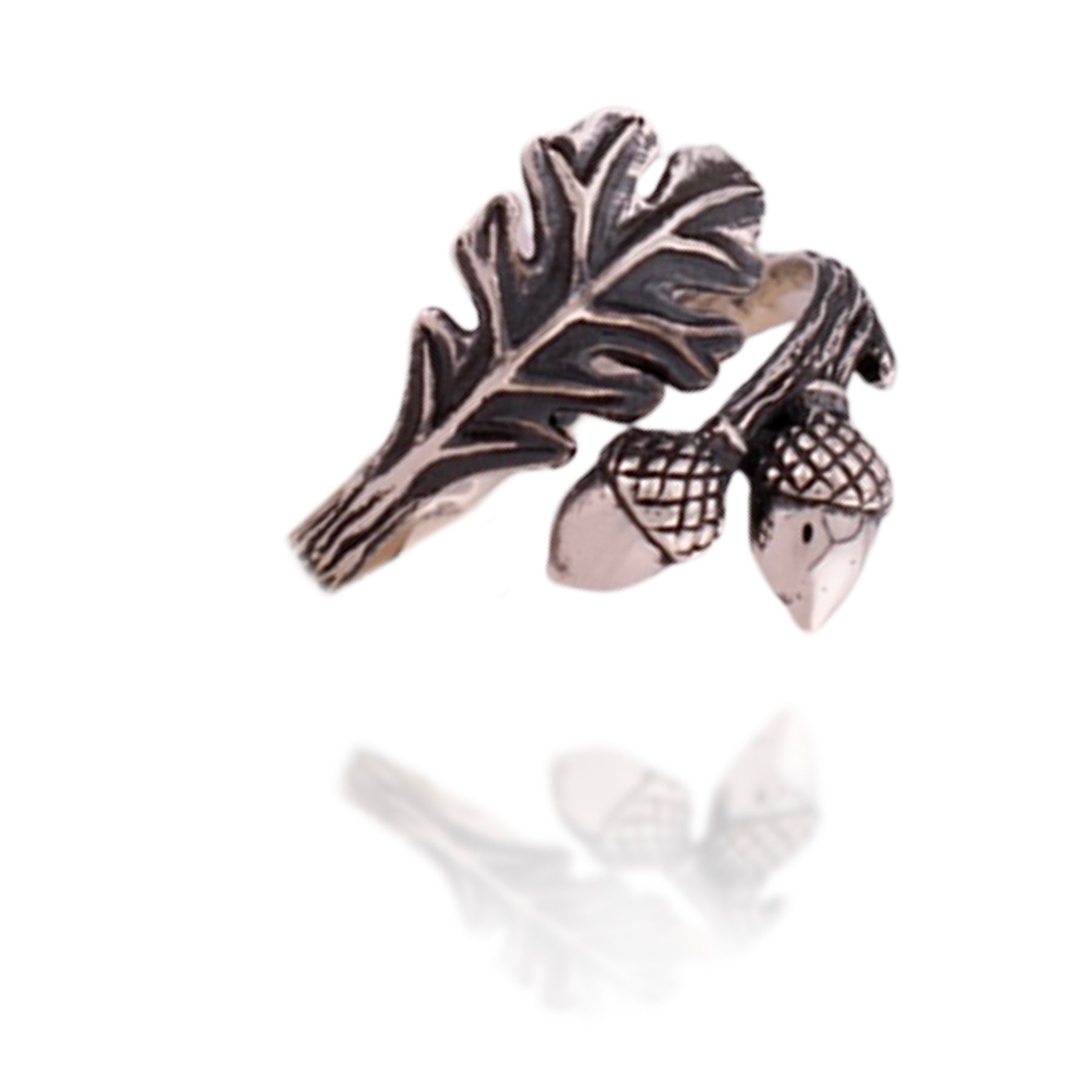 Oak and Acorn Adjustable Ring ♻️
