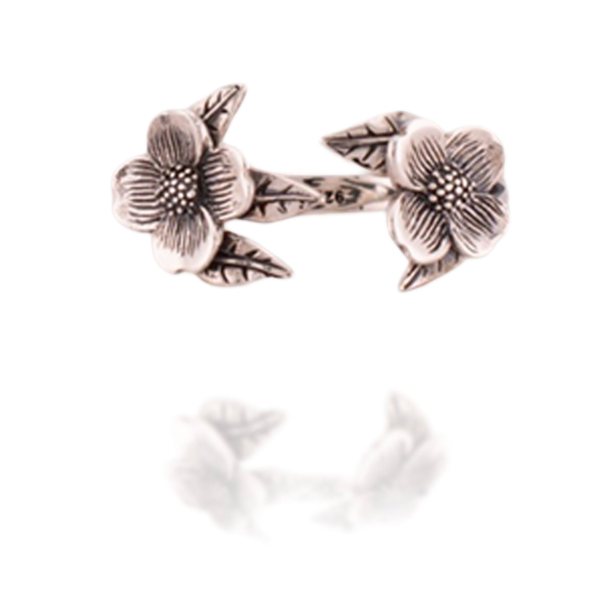 Double Flower Adjustable Ring