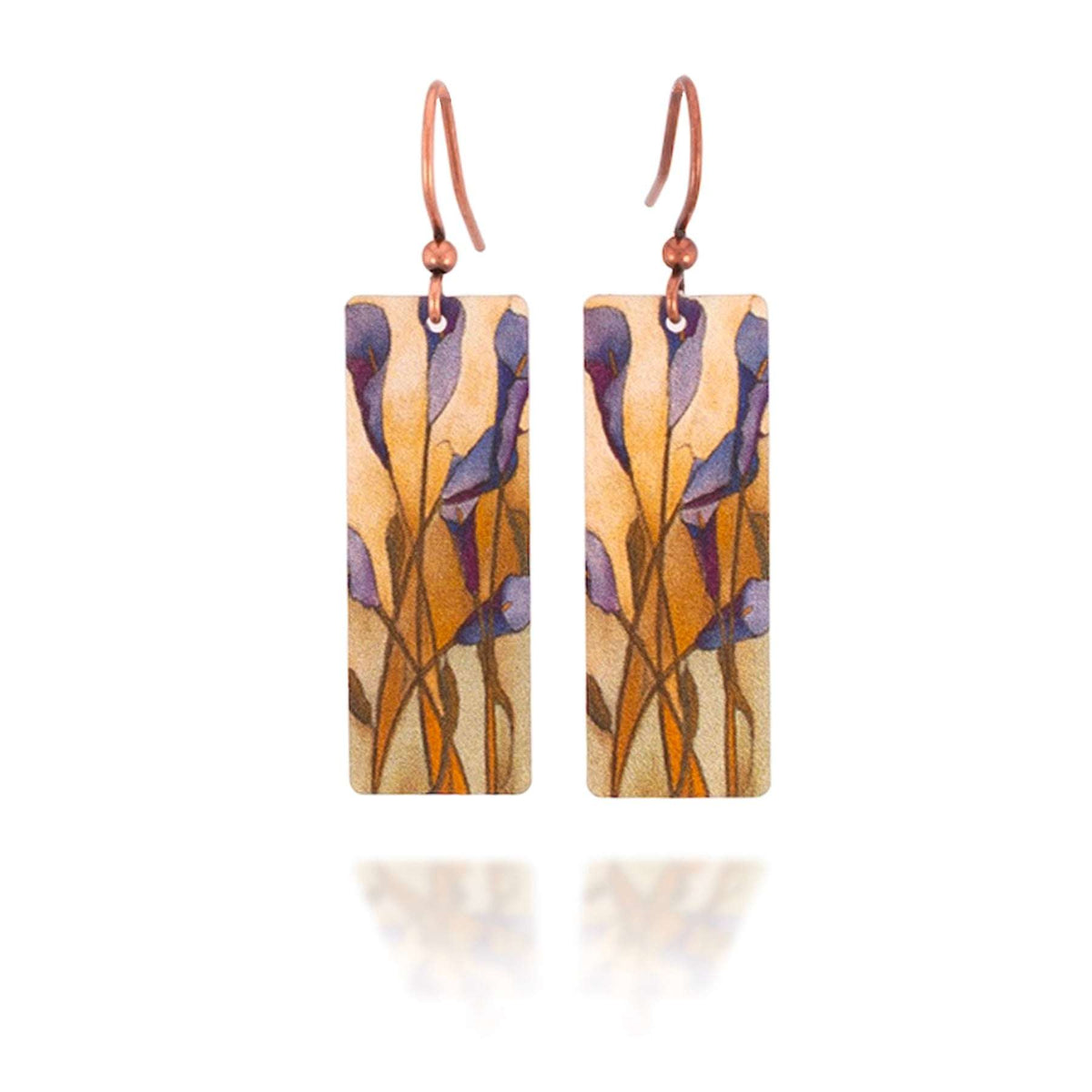 Purple Calla Lilies Earrings Illustrated Light & DC Designs Harold & Hazel