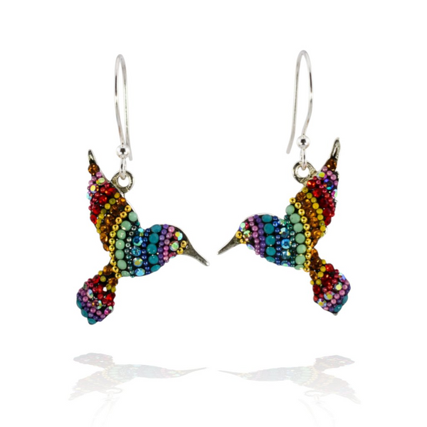 Hummingbird Earrings (Kaleidescope)