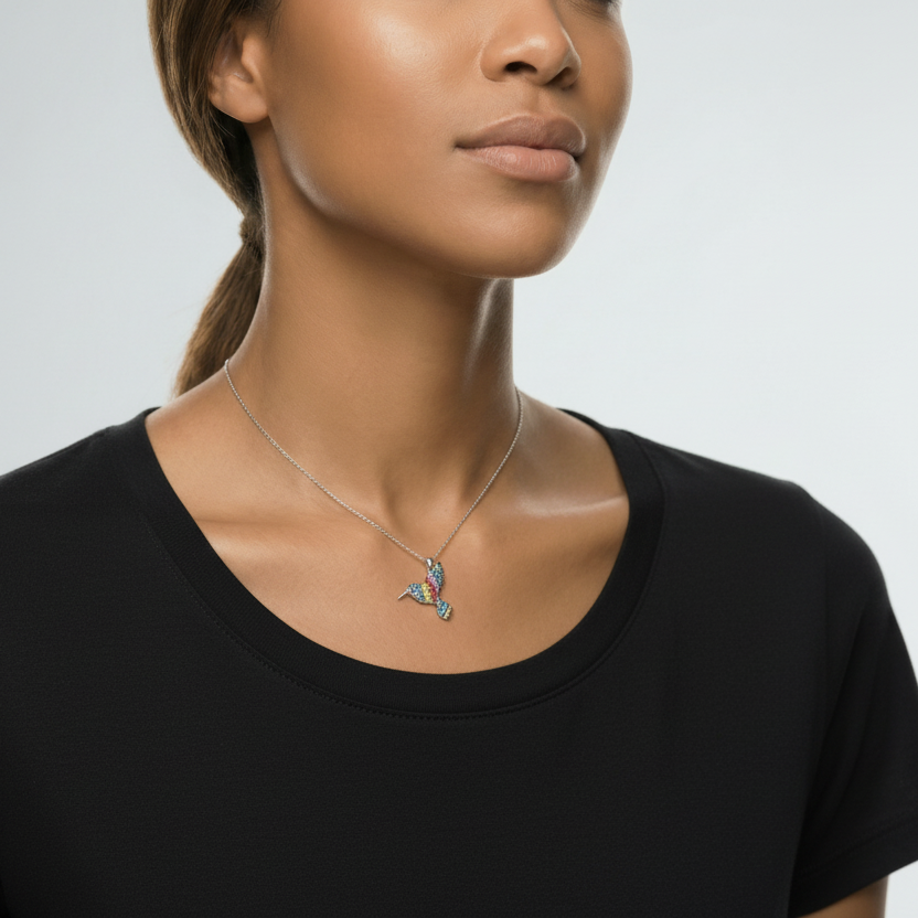 Hummingbird Necklace (Kaleidescope)