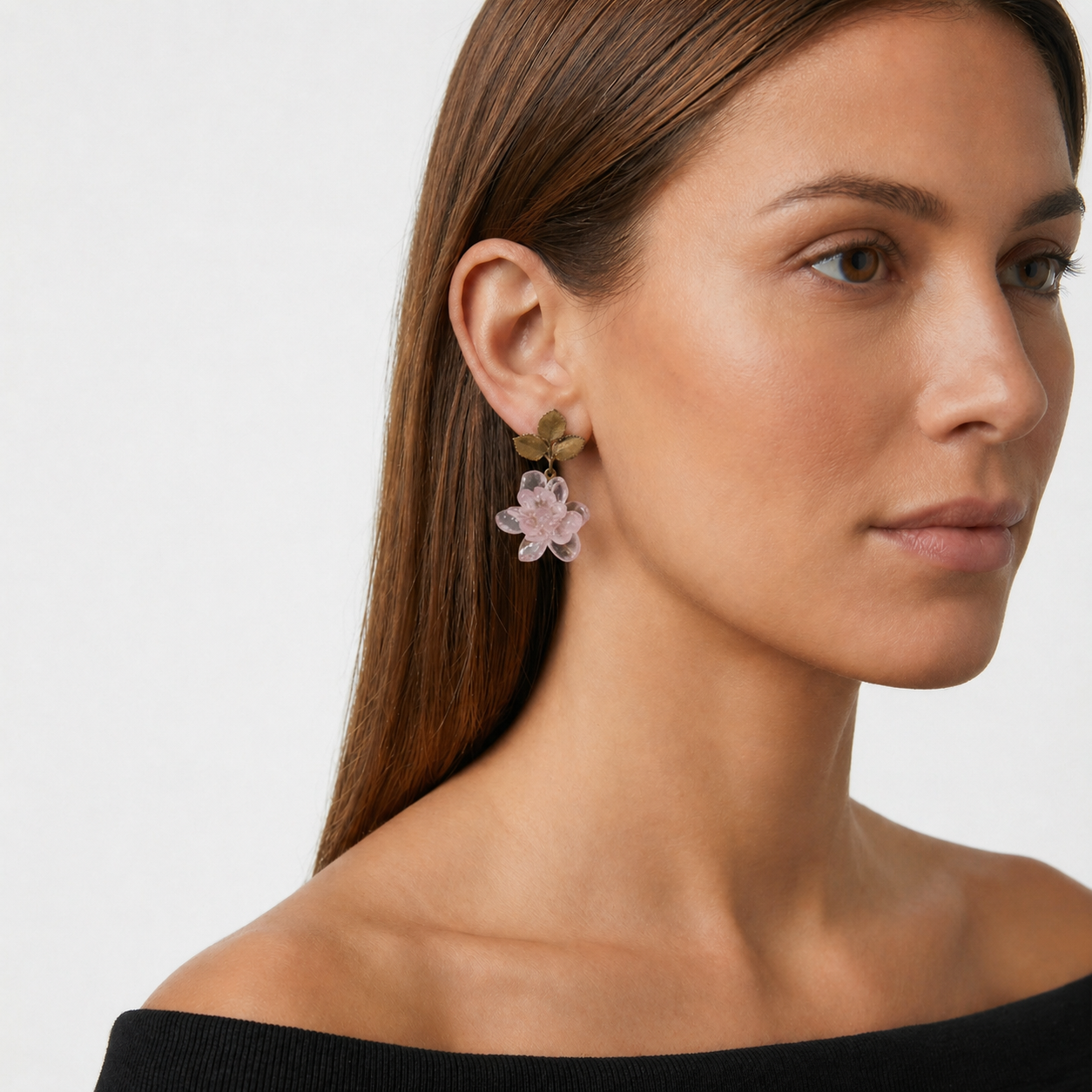 Blushing Rose Post Drop Earrings (Final Sale)
